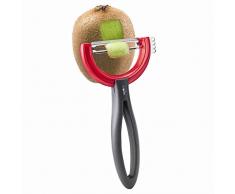 Moha 45616 Eplucheur, ABS/INOX, Rouge/Vert, 10 x 1,5 x 24,5 cm