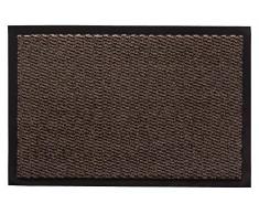Tapis dentrée, antidérapant, Lavable, en Polyamide, diverses Couleurs, Couleur:Braun, Taille:60 x 80 cm