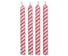 PME CA031 Lot de 24 Bougies, Plastique, Rose, 0,5 x 0,5 x 5,9 cm