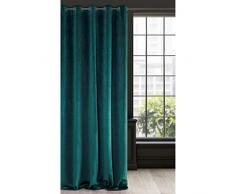 Eurofirany Rideau en Velours, Tissu, Turquoise foncÃ©, 140x250cm