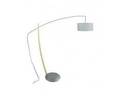Tosel 51065 Lampadaire 1 Lumière Bois, E27, 40 W, Noir, 180 x 190 cm