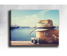 Bonamaison Peinture sur toile, multicolore, 50 x 70 cm - Conçu et fabriqué en Turquie