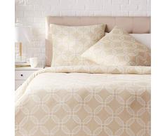 AmazonBasics Parure de lit avec housse de couette en satin, 240 x 220 cm / 65 x 65 cm x 2, Octogone