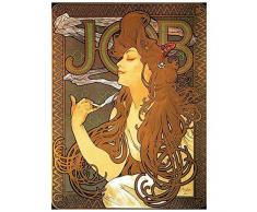Legendarte Tableau, Impression sur Toile - Job Alphonse Mucha - cm. 60x80