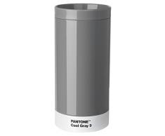 Pantone 101100009 Mug Isotherme Double Paroi, Acier Inoxydable, Gris Froid, 7,5 x 7,5 x 16,4 cm