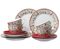 Ritzenhoff & Breker 009804 Doppio Shanti Service à café 12 pièces Rouge