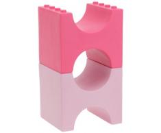 pt, PT1356PI Porte Bouteille Brick 2 Tons de Rose PU 14,3 x 12,5 x 12,5 cm