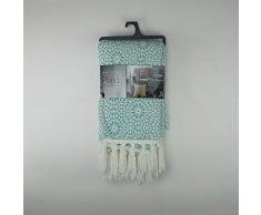 douceur dintérieur plaid a franges 125x150cm tunis menthe