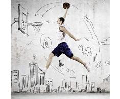 Scenolia Tableau sur Toile Basket Fun 60 x 60 cm | décoration Murale Design imprimée en France