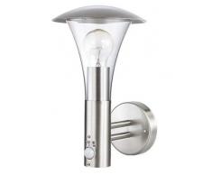 Long Life Lamp Company ZLC012 Applique murale en acier inoxydable brossÃ© avec dÃ©tecteur de mouvement IP44