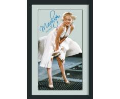 Empire 537850 Miroir imprimÃ© Marilyn Monroe en Robe Blanche avec Cadre en Plastique faÃ Â§on Bois 20 x 30 cm