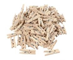 Efco Non traitÃ© Pinces Ã Linge, Bois, Naturel, 30Â x 75Â x 4Â mm, 25Â piÃ¨ces