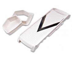 Fackelmann 49245 Mandoline réglable Arcadalina 36x11,8x3,8cm 2 pièces, Plastique, Blanc/Noir, 36 x 11,8 x 3,8 cm