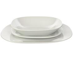 Expert Universelle- 6002 Set 3 Piece (Assiette Salade Assiette Bol à céréales) Porcelaine
