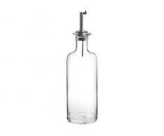 Home Huilier avec Bouchon doseur, 470Â ML, Verre, Transparent, 7Â x 7Â x 25Â cm