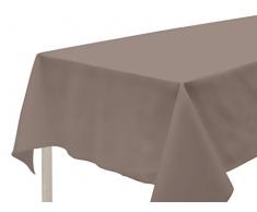 Soleil docre 818234 ALIX Nappe anti-tÃ¢ches rectangle Polyester Moka 140 x 300 cm