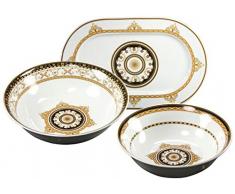 Creatable 15089 Set de 3 Plats, Porcelaine, Multicolore, 44 x 24,5 x 12 cm