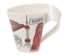 Villeroy & Boch Cities of the World Tasse à café Shanghai, 300 ml, Hauteur: 11 cm, Porcelaine Premium, Blanc/Multicolore