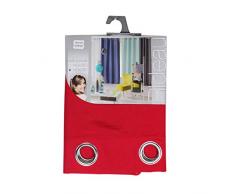 douceur dintérieur rideau a oeillets 140x280 cm microfibre absolu rouge
