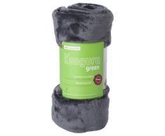 Kanguru plaid Green loft (gris) est de qualité superieur et fait avec polyester recyclé! couverture polaire chaude et très douce à toucher. Dimension 130x170 cm.