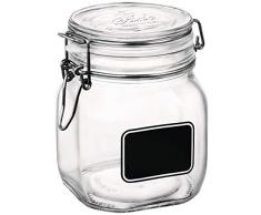 Bormioli 70545 149280-MRG Bocal hermÃ©tique FIDO Lavagna-0,75L, Verre, Transparent, Small