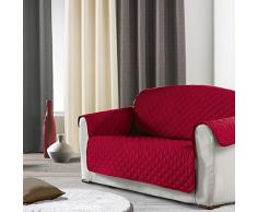 Douceur dIntérieur Protège Canapé Matelasse - Rouge - 279 x 179 cm