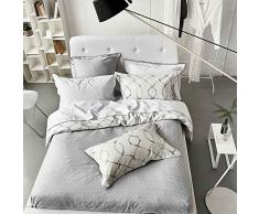 Designers Guild Rabeschi Housse de Couette, Satin de coton, Graphite, 260x240 cm