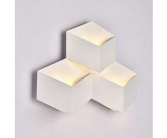 Lampes murales décoratives à LED V-TAC 9W - Corps en aluminium moulé sous pression blanc - Compatible avec les capteurs lampes modernes pour le salon Chambre à coucher Bureau Réception 4000K