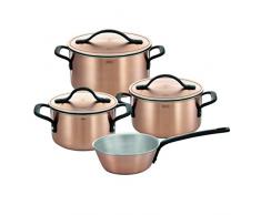 RÃSLE 91918 Lot de casseroles Chalet, 4 pièces, cuivre, 24 cm