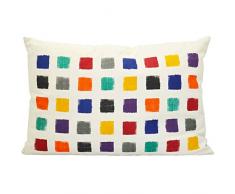 HomeMaison Gros Coussin, Coton, Multicolore, 60x40 cm