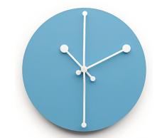 Alessi ABI11 Laz Horloge Murale, Acier Inoxydable, tÃ¼rkis, 10,5 x 0,86 x 6,8 cm