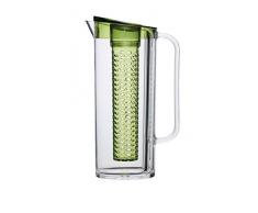 Kitchen Craft KCHEINFJUG Cruche 1.5 L, Plastique, Transparent/Vert, 32 x 32 x 22 cm