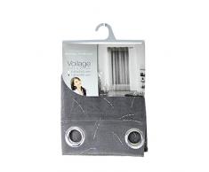 douceur dintérieur panneau a oeillets 140x280 cm voile sable dalya anthracite