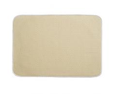 InterDesign iDry tapis de sechage, trÃ¨s grand tapis Ã©gouttoir vaisselle en polyester, tapis Ã©vier Ã©pais pour un sÃ©chage rapide, beige/ivoire