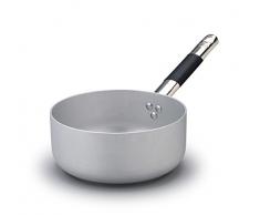 Pentole Agnelli Ligne Aluminium Induction Casserole, Fond Ã Induction avec 1Â Manche Cool Basse 24Â cm Argent