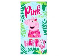 oeko-tex Micro de Peppa Pig. RÃ©fÃ©rence Plage Laver la Visage Serviette Textiles de la Maison Unisexe Adulte, Multicolore (Multicolore), Unique