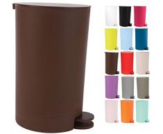 MSV 141776 Poubelle à pédale Osaki 3l Marron, Acier Inoxydable, 30 x 20 x 15 cm