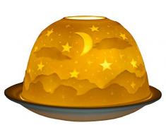 Him DL0014 veilleuses (Sky by Night) -photophore en Porcelaine, Blanc Cassé, 12x12x8 cm