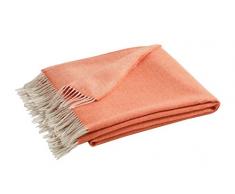 Blanc des Vosges Katmandou Plaid Laine Orange 170 x 130 cm