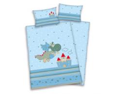 Herding Baby Best Parure de Lit pour Enfants, Dragon Jana, Housse de Couette 100 x 135 cm, Taie dOreiller 40 x 60 cm, Coton/Renforcé