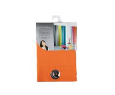 douceur dintérieur rideau a oeillets 140x260 cm coton popsys orange