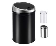 Ribelli 500365 Poubelle Ã capteur, Noir, 40 L