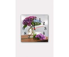 Bonamaison Horloge Murale en MDF, Multicolore, 30 x 30 cm
