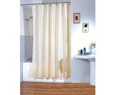 MSV Rideau de Douche 180x200cm de Polyester en Beige, 200x18x1 cm