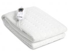 Innoliving Couverture chauffante 1 Place, Polyester, Blanc, 150 x 80Â cm