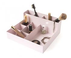 Gelco Design 709821 Boite DE Rangement A Maquillage MÃ©tal, Blush, 24 x 22 x 10 cm