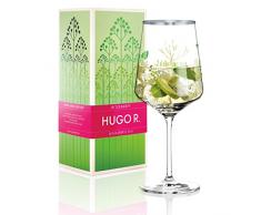 RITZENHOFF Hugo R. Apéritif Verre, Cristal, Blanc/Vert, 9.3 x 9.3 x 22.5 cm