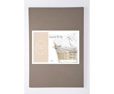 Comptoir du Linge Lot de 2 Taies doreiller Unies, Coton, Taupe, 65 x 65 cm