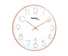 Technoline Moderne, Filigrane Horloge Murale avec Verre bombÃ© et Un trÃ¨s Ã¼bersichtlichen Cadran, de, Ã 35Â cm, Or Rose