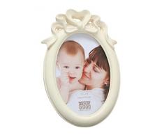 Deknudt Frames S66PE2 Cadre Photo Ovale avec Noeud Ãcru 13 x 18 cm